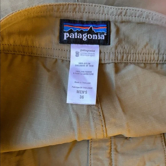 Men's Olive Green Vintage Patagonia Board Shorts - Picture 6 of 6